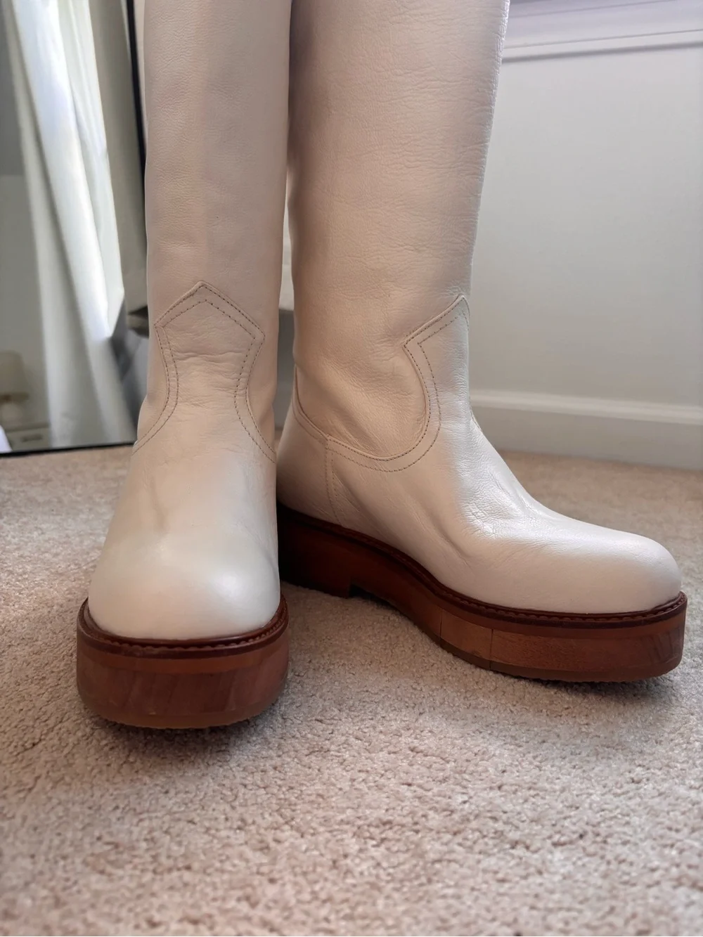 Paloma Barcelo Leather High Shaft Boots